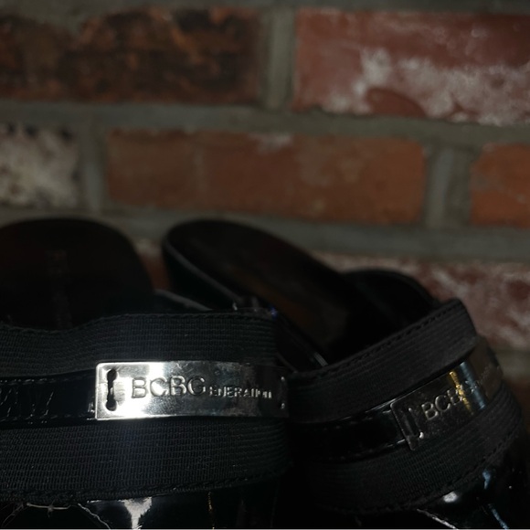 BCBG Black Wedge Sandals - Picture 2 of 5